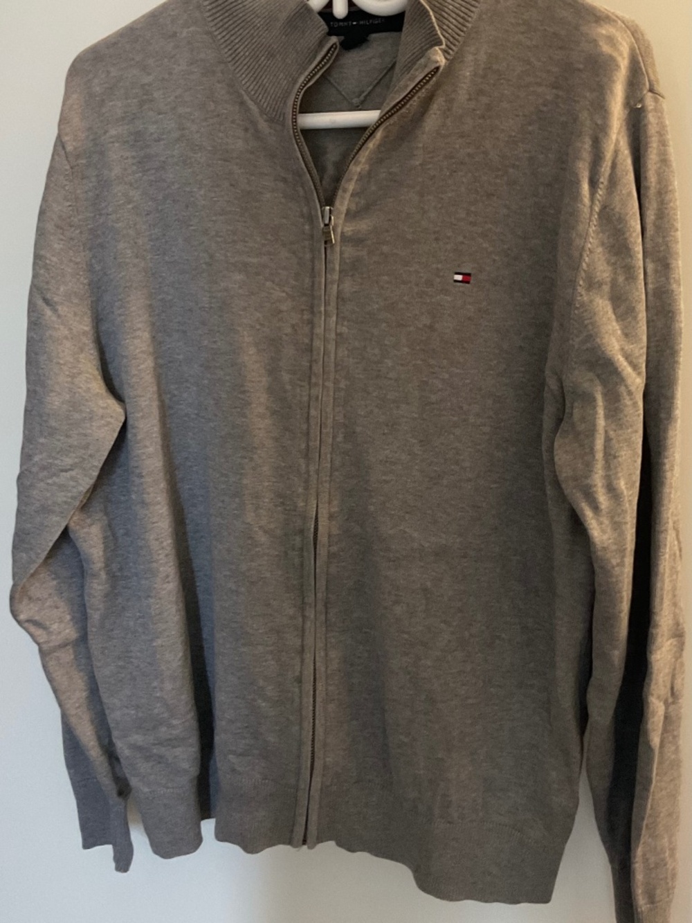 Tommy men cotton knit light jacket, measure 57*67 (W*L) in CM